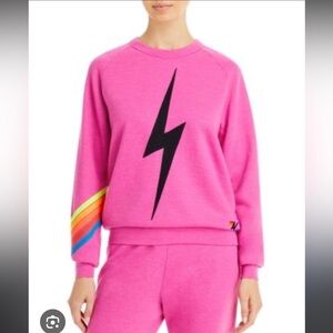 AVIATOR NATION BOLT STITCH CHEVRON 5 CREW SWEATSHIRT